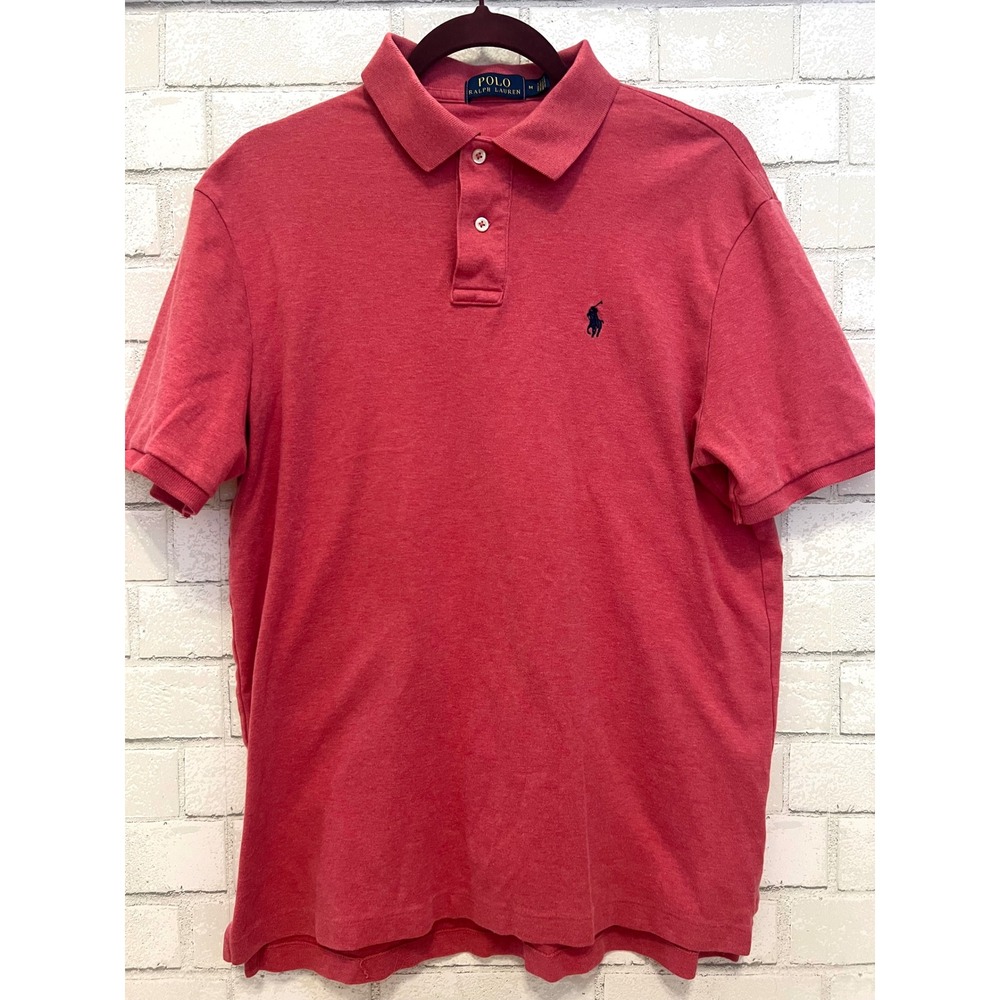 Polo Ralph Lauren‎ Mens Short Sleeve Cotton Polo Shirt Red Heather Medium 0319